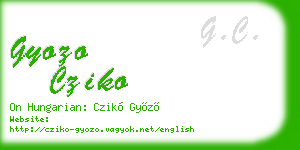 gyozo cziko business card